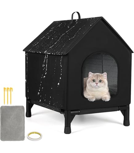 Amazon | 【Diexgiy】小屋 野外猫ハウス 野良猫がマントに餌をやる 外